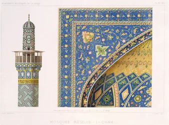 Dettagli architettonici dalla Mesdjid-i-Shah, Isfahan, tavola 12-13 da 
